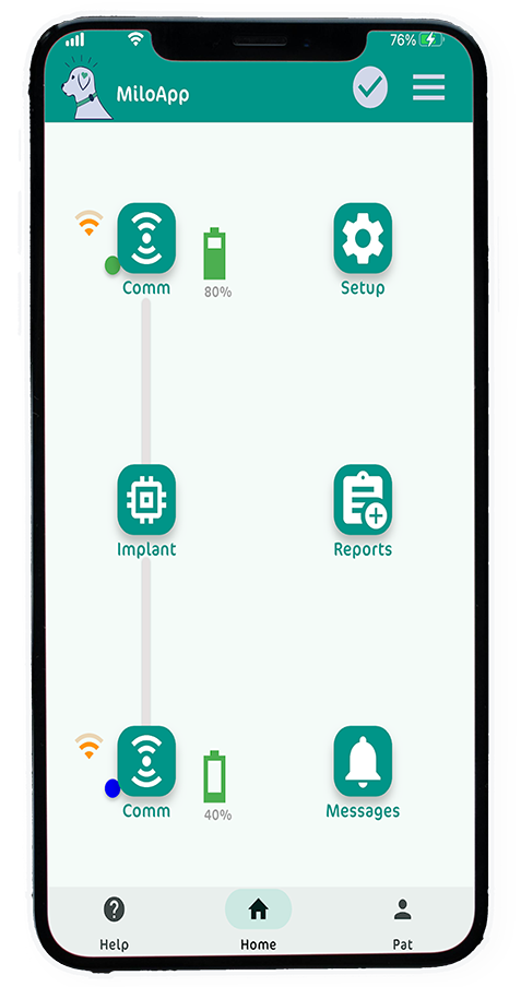MiloApp home screen
